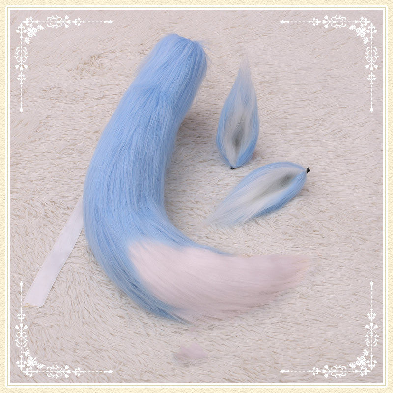Double Long-Haired Beast Ears, Hairpin And Tail