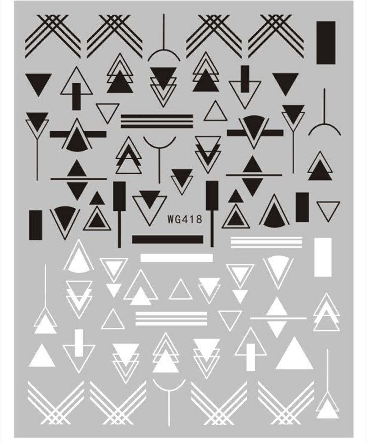 Nail Sticker Export Black and White Line Nail Sticker
