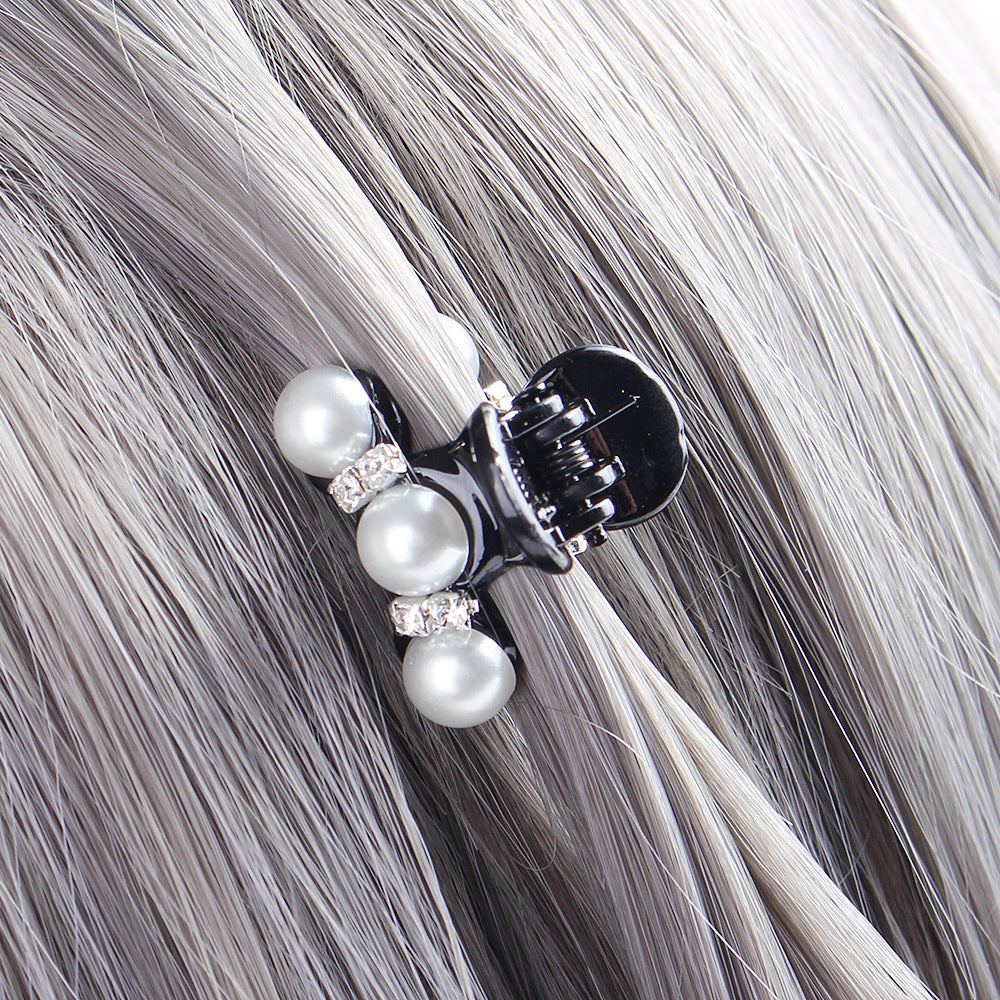Korean Version Of Rhinestone Black Elegant Hair Scratch