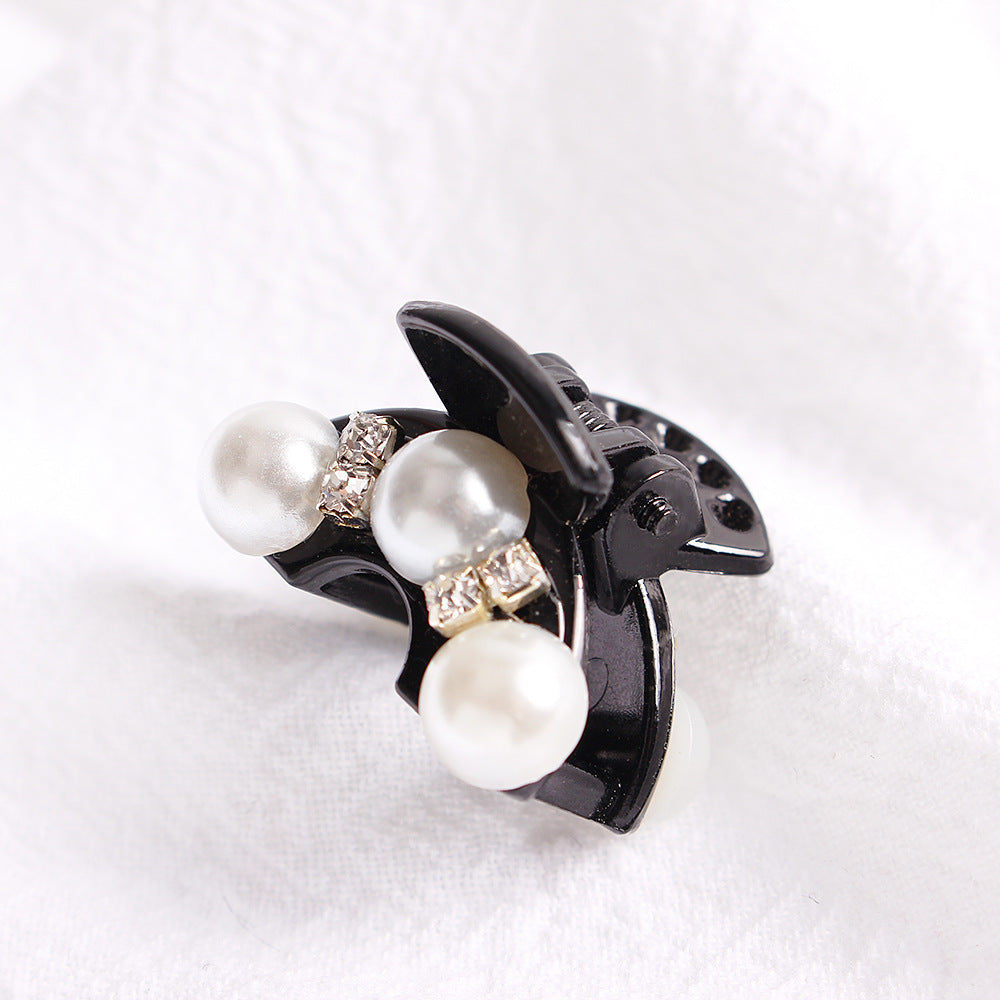 Korean Version Of Rhinestone Black Elegant Hair Scratch