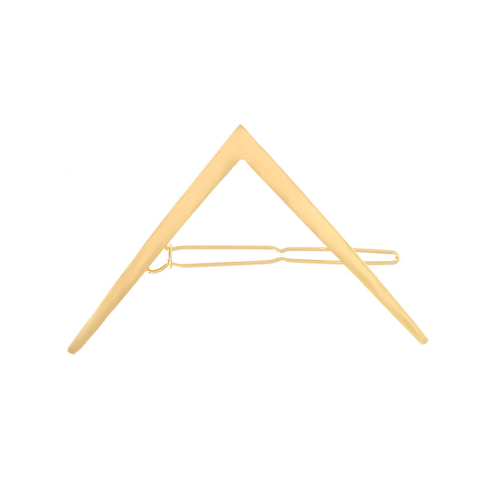 Fashionable Geometric Alloy Flat-head Clip Hairpin Headwear