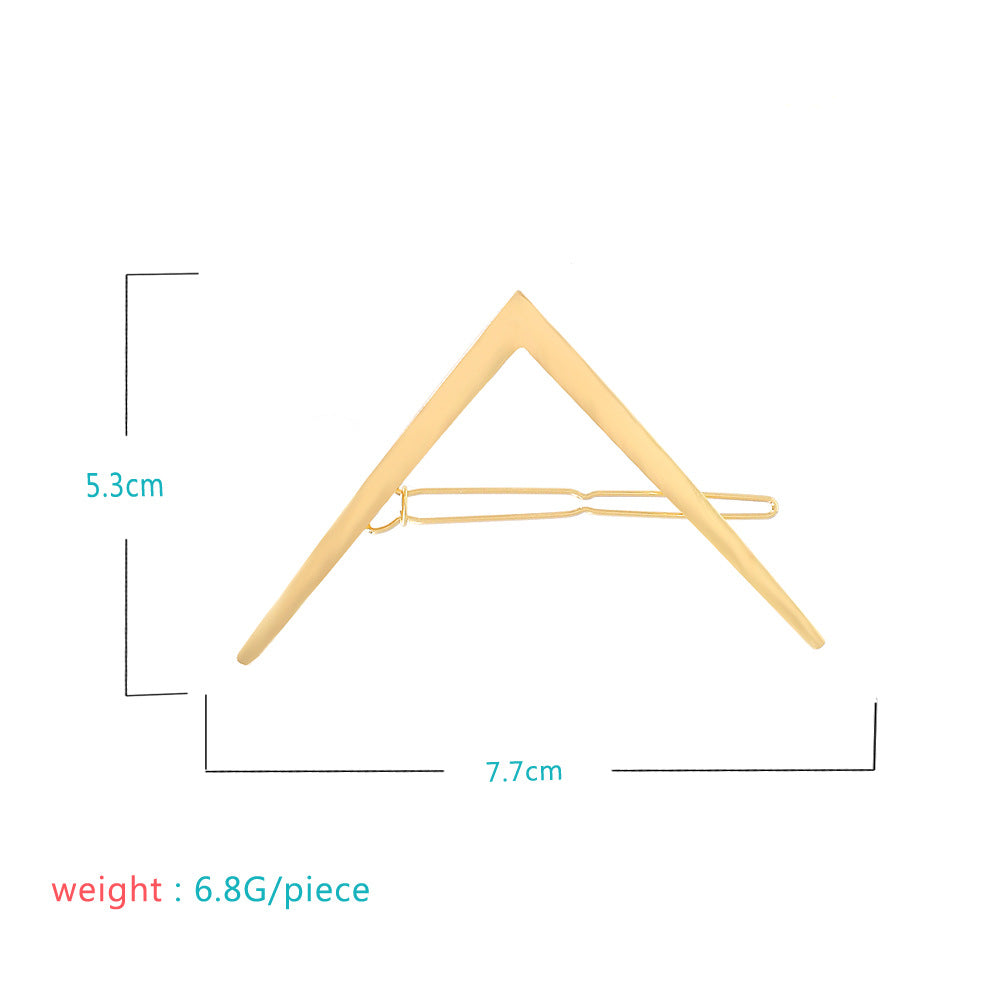 Fashionable Geometric Alloy Flat-head Clip Hairpin Headwear
