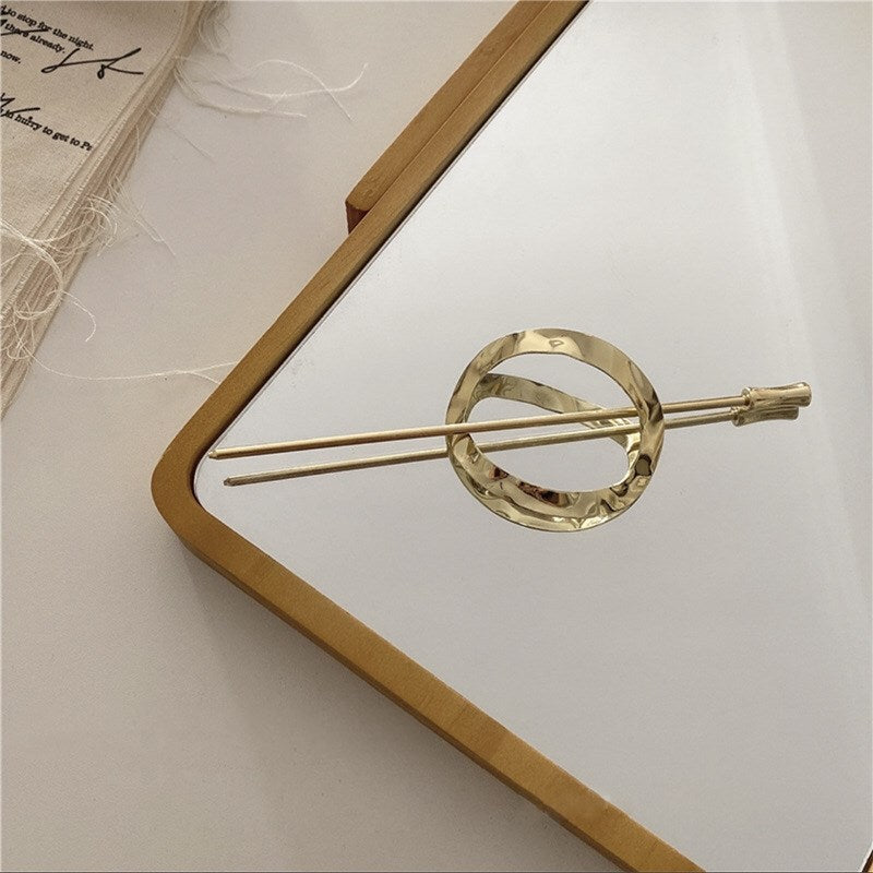Net Celebrity Simple Modern Metal Hairpin Girl