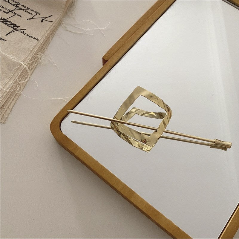 Net Celebrity Simple Modern Metal Hairpin Girl