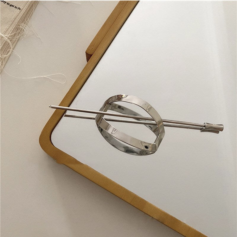Net Celebrity Simple Modern Metal Hairpin Girl