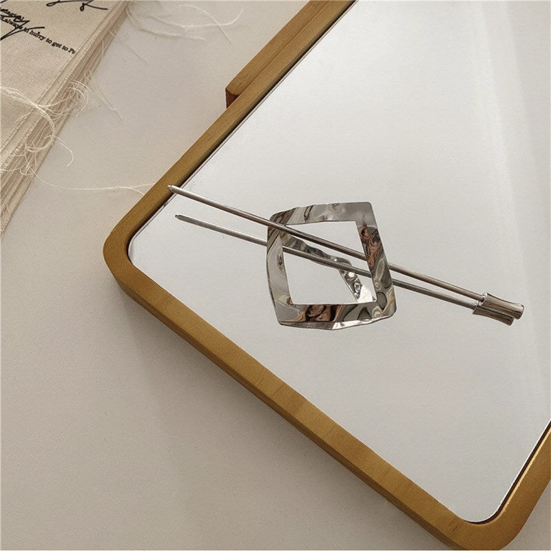 Net Celebrity Simple Modern Metal Hairpin Girl