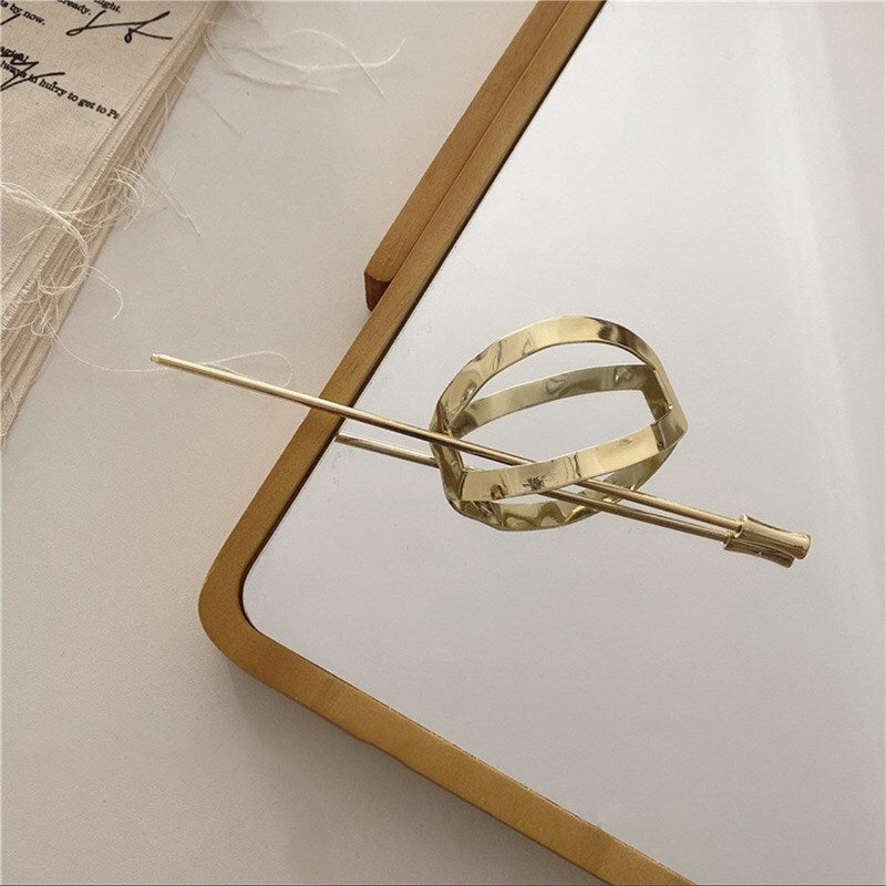 Net Celebrity Simple Modern Metal Hairpin Girl