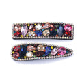 New Product Personality Flannel Colored Glass Diamond Hairpin