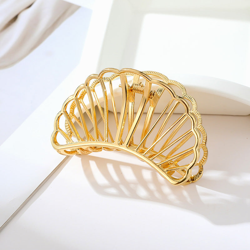 European and American Simple Alloy Medium and Large Shell Hairpin