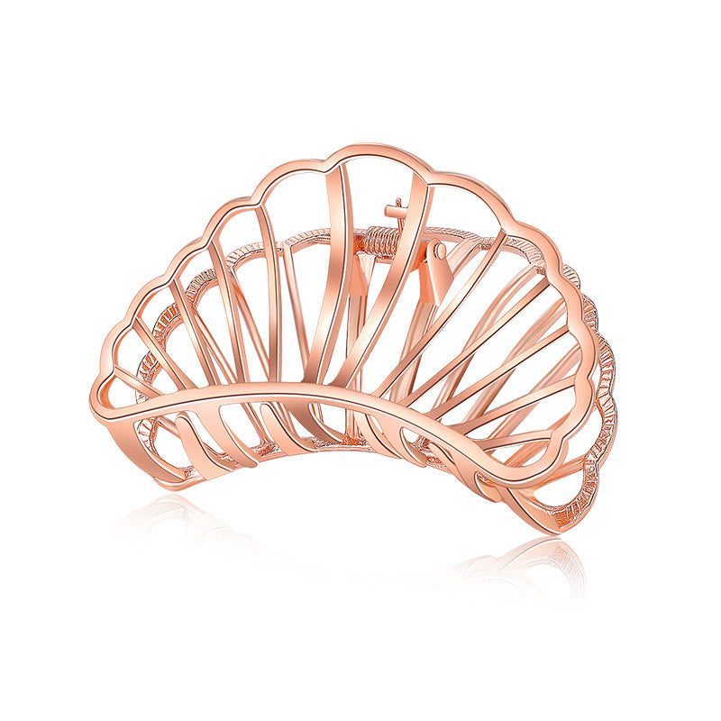 European and American Simple Alloy Medium and Large Shell Hairpin
