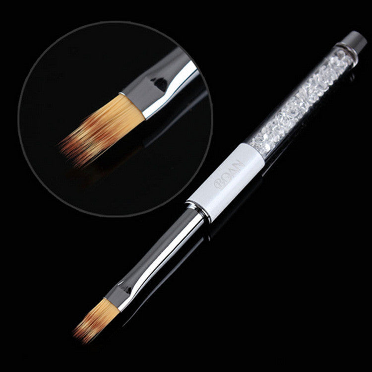 BQUAN Nail Brush Serrated White Rod White Diamond Nail Pen Gear Shape Pen