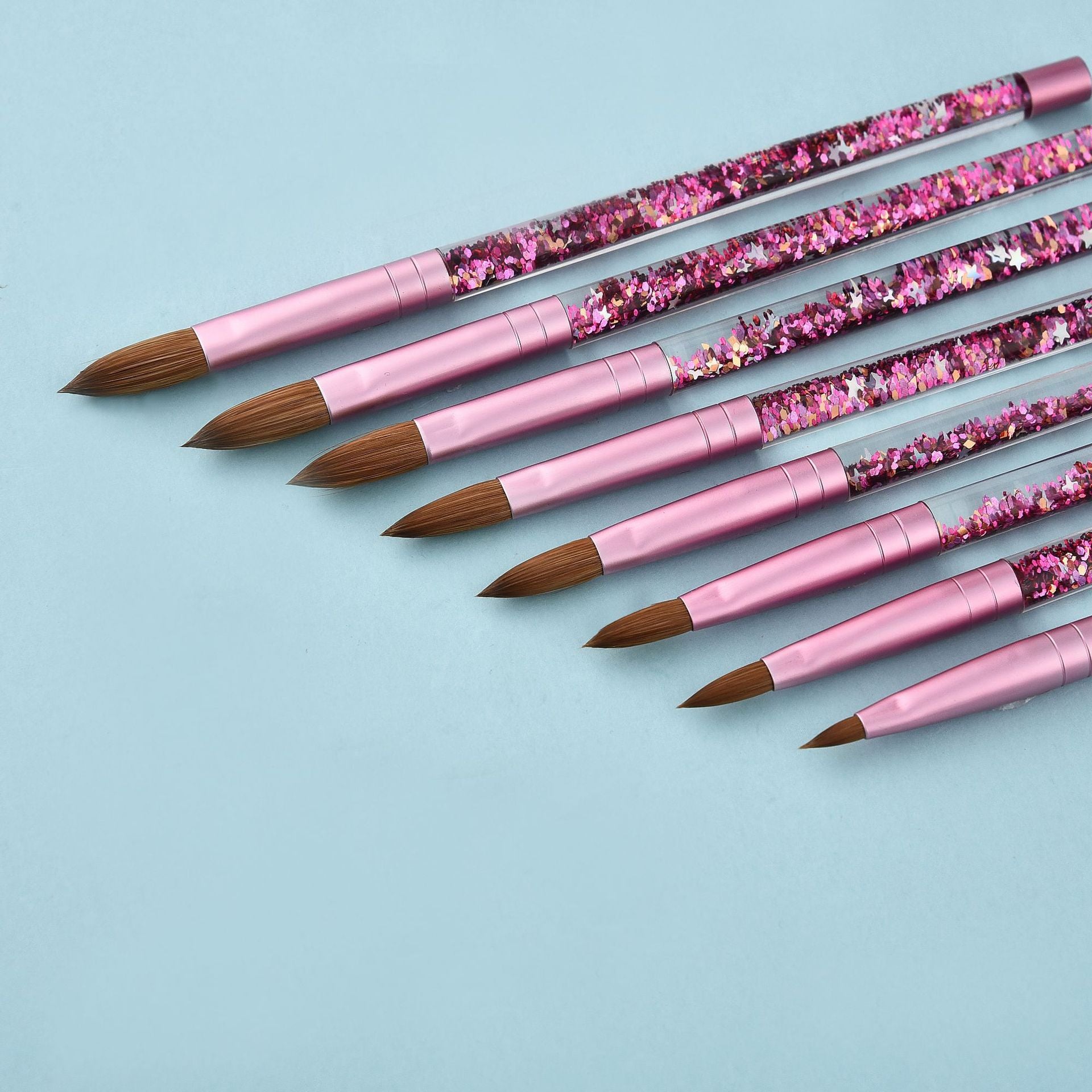 Oil-filled Pink Mink Hair Nail Pen Nail Art Pen