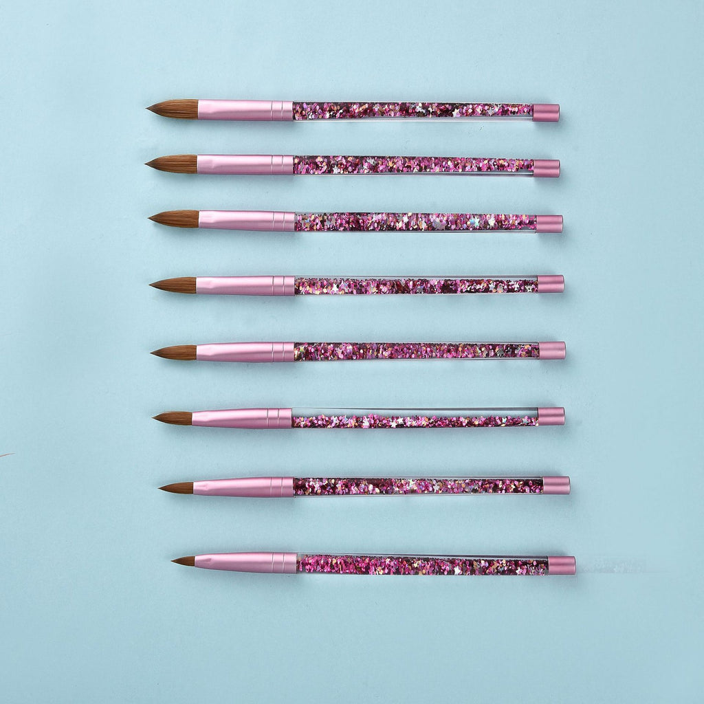 Oil-filled Pink Mink Hair Nail Pen Nail Art Pen