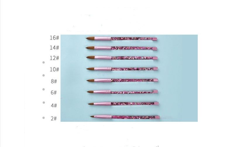 Oil-filled Pink Mink Hair Nail Pen Nail Art Pen