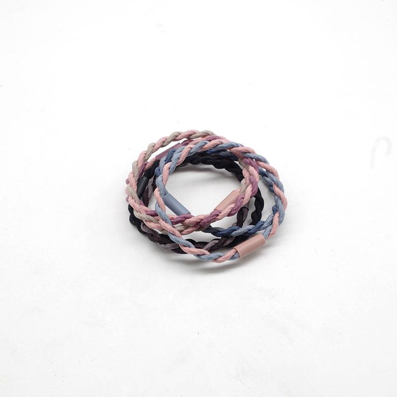 Hair Tie, Contrast Color Twist Braided Hair Rope, Tie Hair Elastic