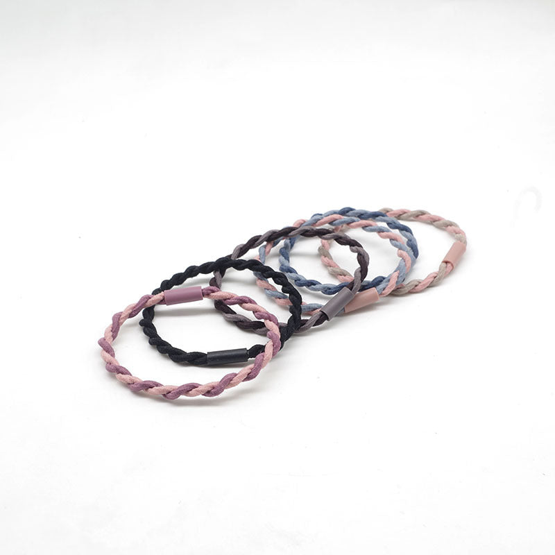 Hair Tie, Contrast Color Twist Braided Hair Rope, Tie Hair Elastic