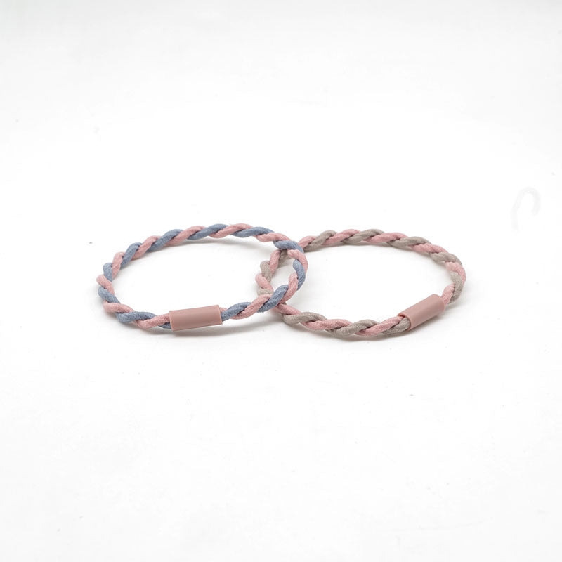 Hair Tie, Contrast Color Twist Braided Hair Rope, Tie Hair Elastic