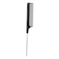 Black Plastic Steel Pinpoint Tail Comb Shape Close-Tooth Comb