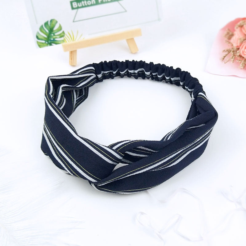 Retro Sports Striped Headband Women