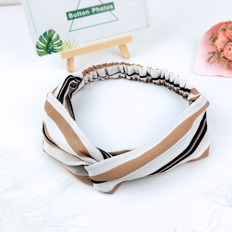 Retro Sports Striped Headband Women