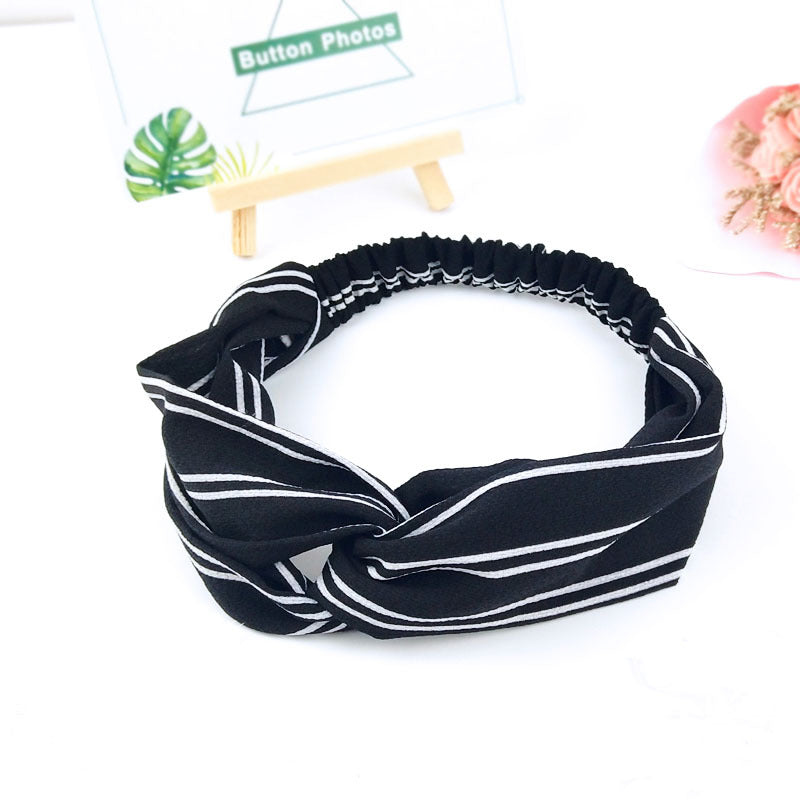 Retro Sports Striped Headband Women