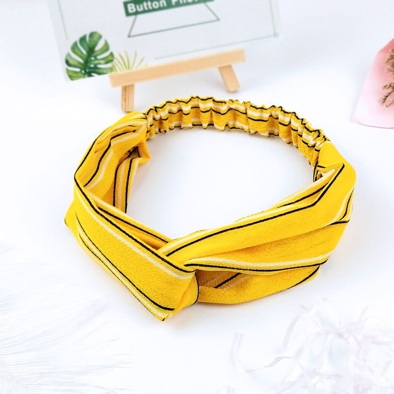 Retro Sports Striped Headband Women
