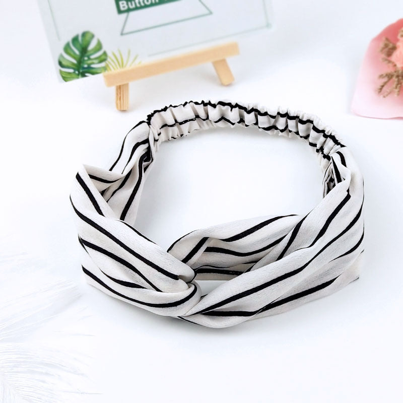 Retro Sports Striped Headband Women