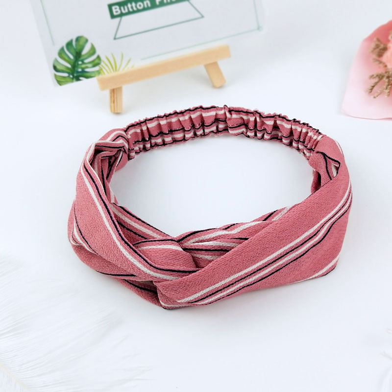 Retro Sports Striped Headband Women