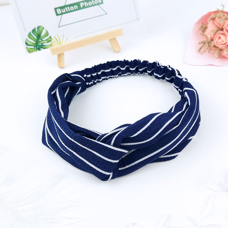 Retro Sports Striped Headband Women