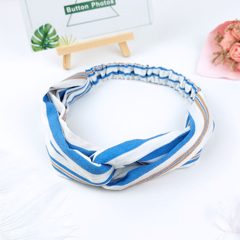 Retro Sports Striped Headband Women