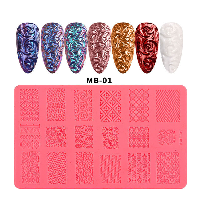 Misscheering Nail Art Silicone Printing Plastic Template