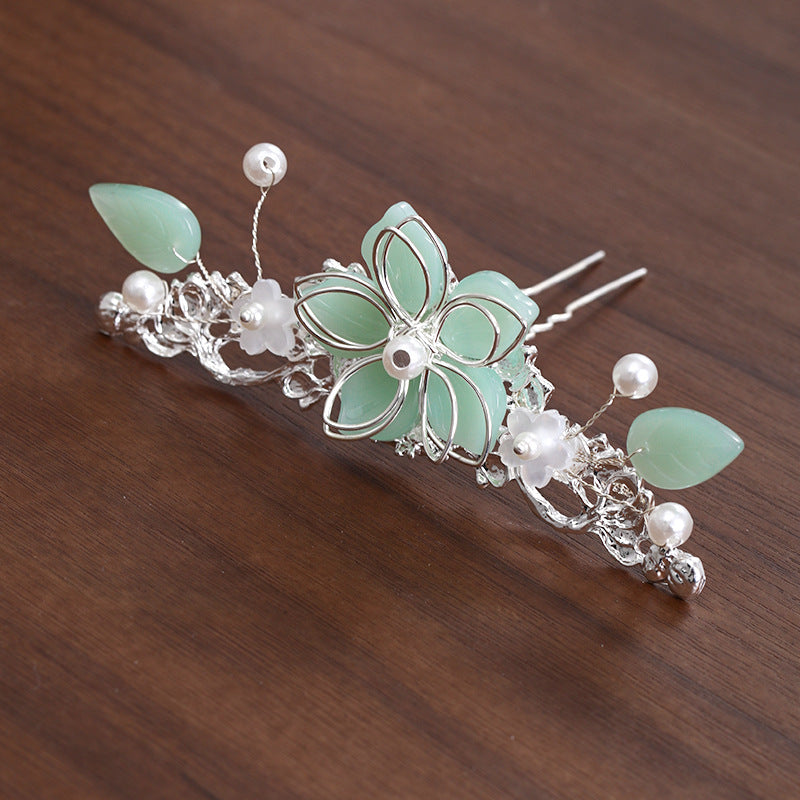 New Hanfu Hair Crown Antique Hairpin Headdress Set