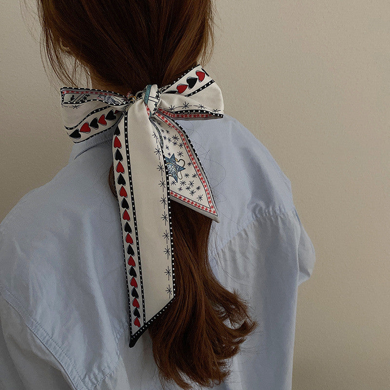 All-Match Korean Small Scarf and Long Headwear Tie Headband