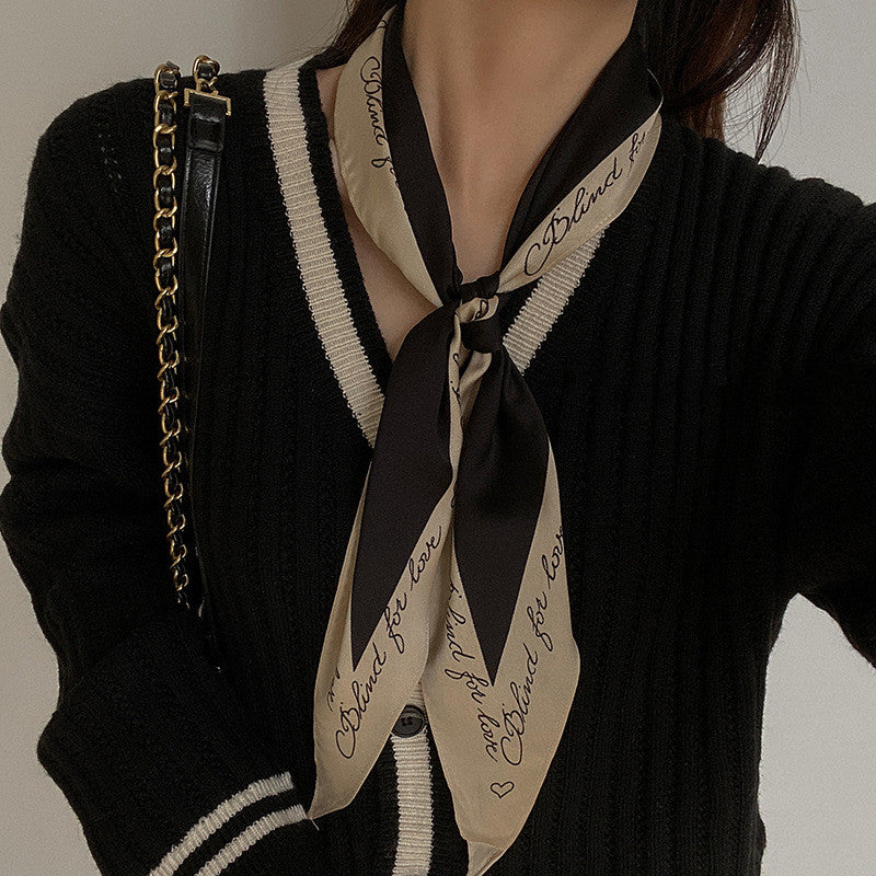All-Match Korean Small Scarf and Long Headwear Tie Headband