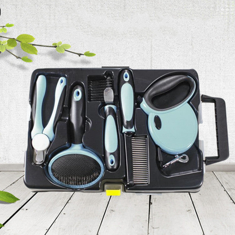 Pet Comb, Nail Scissors, Telescopic Traction Rope, Hair Removal And Hair Removal Brush Set