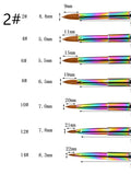 Colorful Gradient Rhinestone Mink Hair Nail Brush