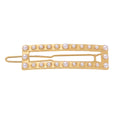 Fashion Word Clip Alloy Inlaid Pearl Hairpin