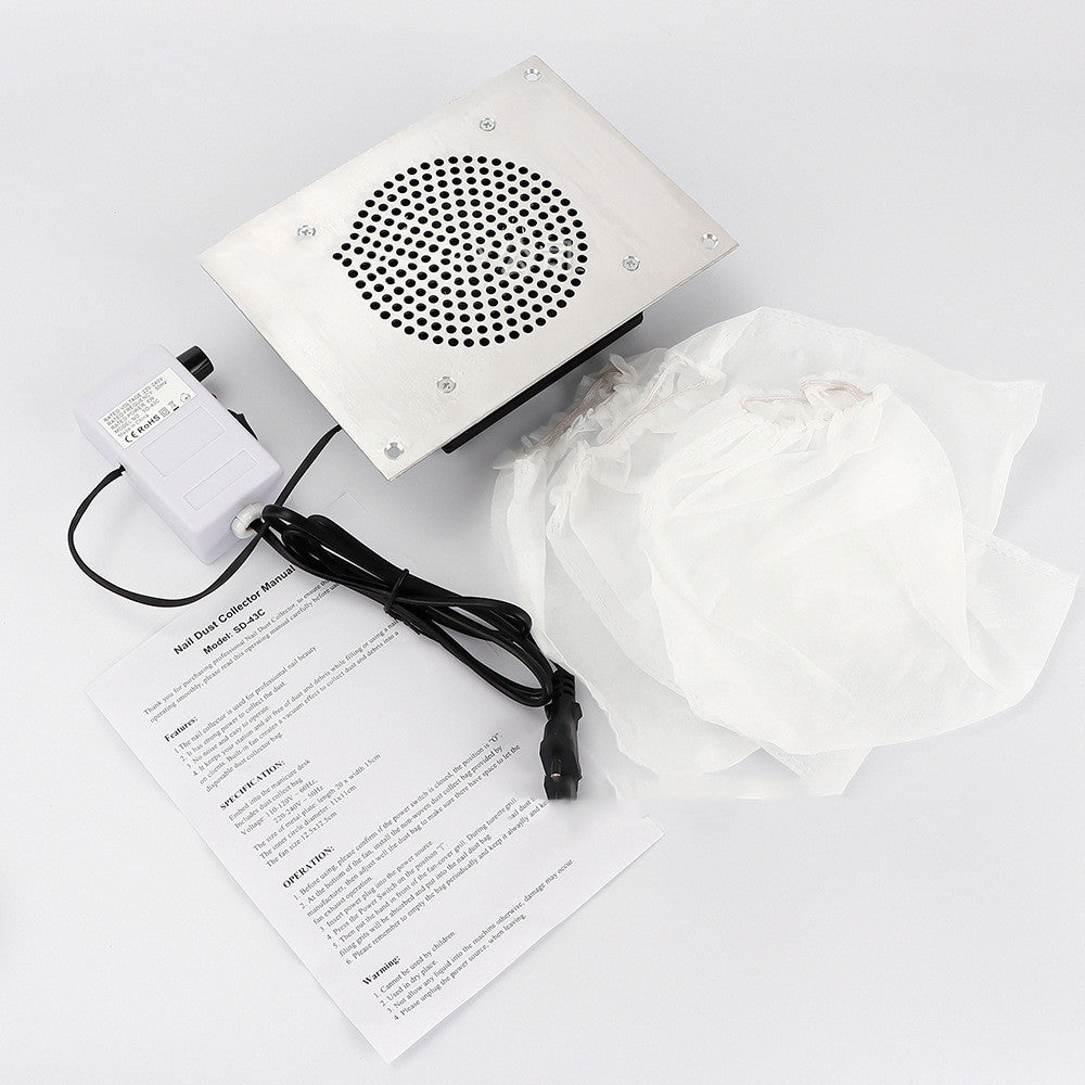 Desk Nail Dust Collector Nails Machine Tools Equipment Nail Pedicure Art Vacuum Cleaner with Collecting Bag