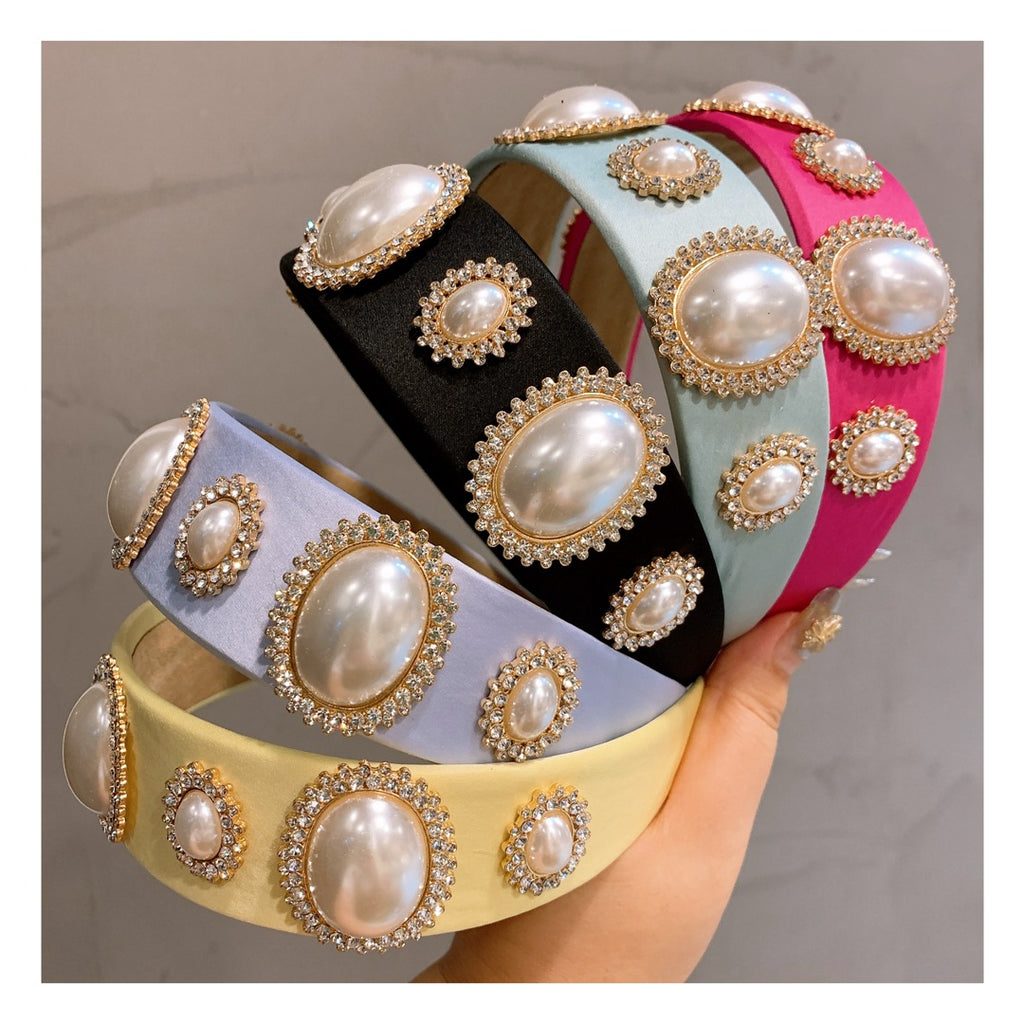 Jeweled Silk Bow Headband Variety Hairpin Headgear
