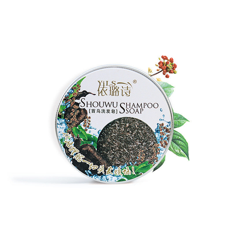 Yils Nourishing Hair Root Shampoo Essential Oil Shampoo Soap Black Smoothing Plant Shampoo Soap