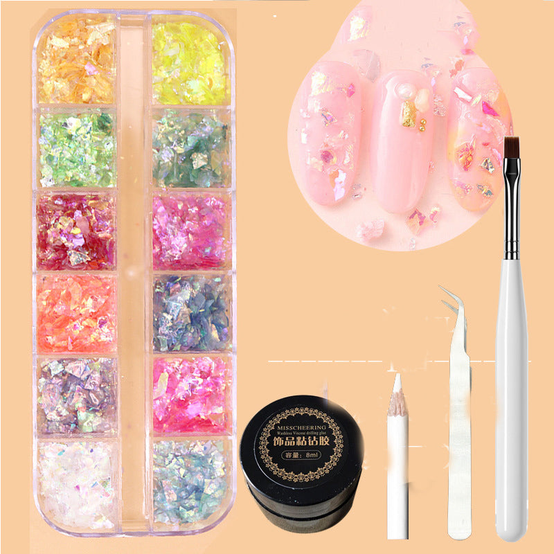 Vinimay Gel Metal Rivets Rhinestone Nail Decorations Mixed Box