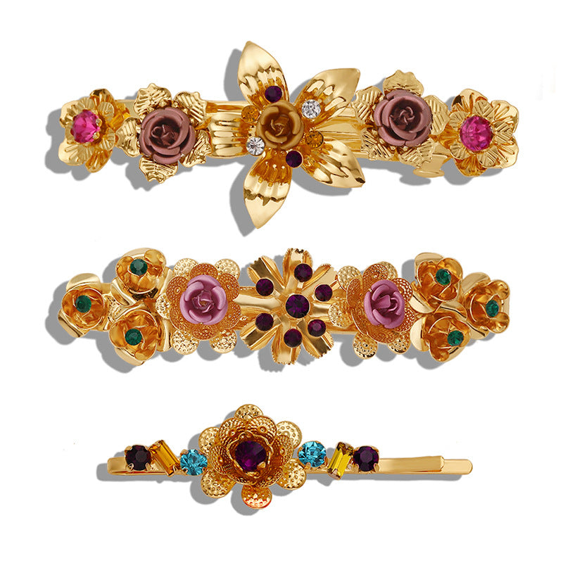 Luxury Palace Temperament Golden Flower Hairpin