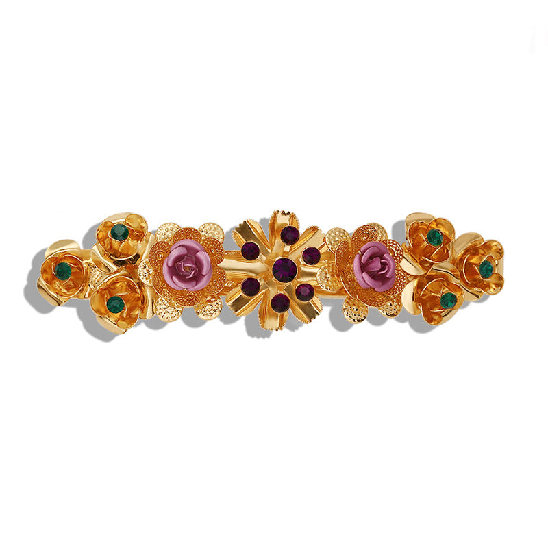 Luxury Palace Temperament Golden Flower Hairpin