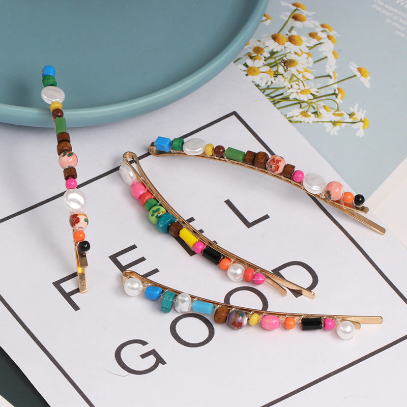 One word color splicing hairpin