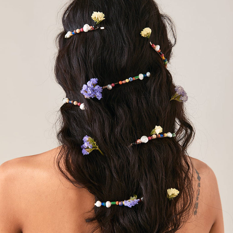 One word color splicing hairpin