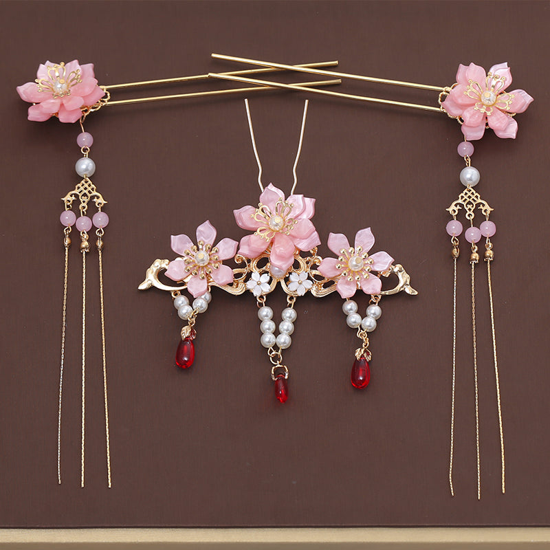 Antique Hanfu Tassel Hairpin Set Accessories
