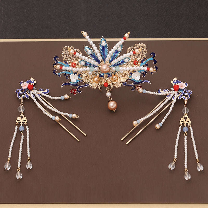 Antique Hanfu Tassel Hairpin Set Accessories