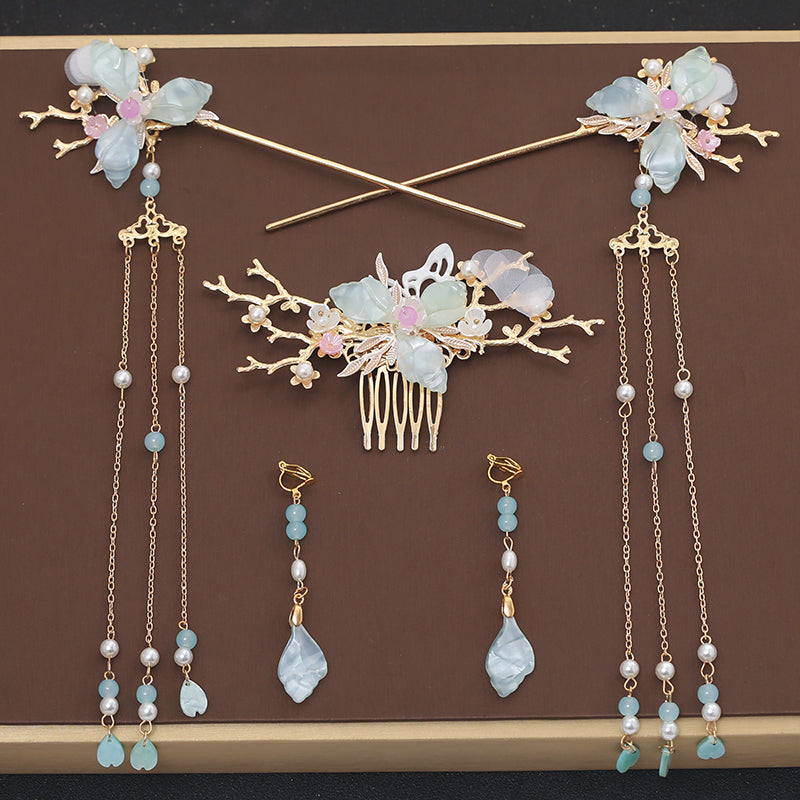 Antique Hanfu Tassel Hairpin Set Accessories