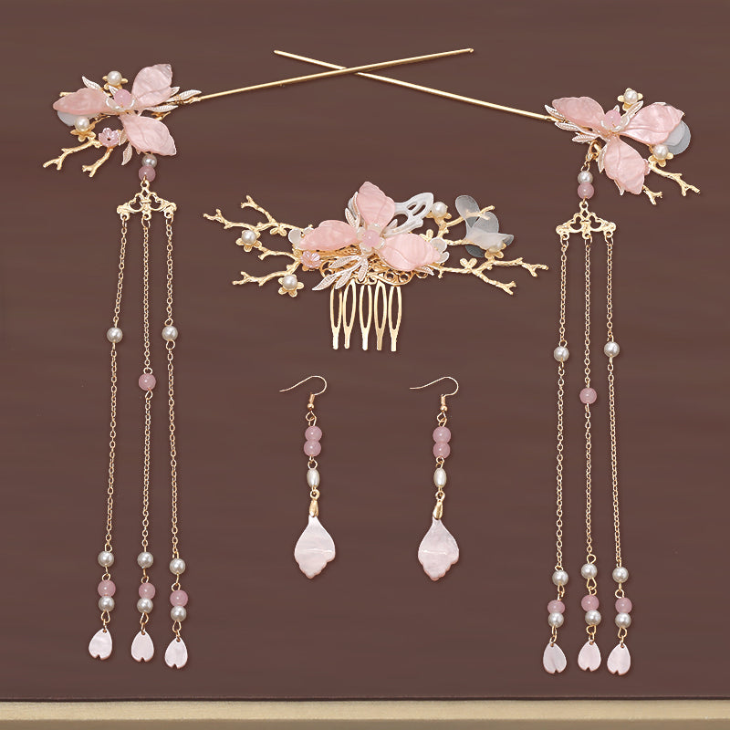 Antique Hanfu Tassel Hairpin Set Accessories