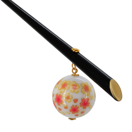 Sakura Pink Flower Bride Hairpin Acrylic Antique Hair Ornament